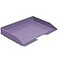 Acrimet Stackable Letter Tray Single Side Load Plastic Desktop File Organizer Solid Purple Color 1 Unit
