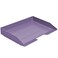 Acrimet Stackable Letter Tray Single Side Load Plastic Desktop File Organizer Solid Purple Color 1 Unit