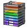 Cawukege 9 Tier Paper Organizer with Handle Black Large Capacity Desk Organizer Mesh File Folder Letter Paper Tray Desktop Document Sorter for Classroom School and Office Accessories Organization