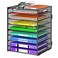 Cawukege 9 Tier Paper Organizer with Handle Black Large Capacity Desk Organizer Mesh File Folder Letter Paper Tray Desktop Document Sorter for Classroom School and Office Accessories Organization