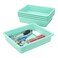 Storex Letter Size Flat Storage Tray Organizer Bin for Classroom Office and Home Teal 5Pack 62522A05C 10 x 13 x 3 Inches