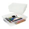 Storex Letter Size Flat Storage Tray Organizer Bin for Classroom Office and Home Clear 5Pack 62531A05C 10 x 13 x 3 Inches