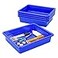 Storex Letter Size Flat Storage Tray Organizer Bin for Classroom Office and Home Blue 5Pack 62517A05C 10 x 13 x 3 Inches