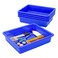 Storex Letter Size Flat Storage Tray Organizer Bin for Classroom Office and Home Blue 5Pack 62517A05C 10 x 13 x 3 Inches