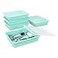 Storex Letter Size Flat Storage Tray Organizer Bin with NonSnap Lid for Classroom Office and Home Teal 5Pack 62541U05C