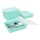 Storex Letter Size Flat Storage Tray Organizer Bin with NonSnap Lid for Classroom Office and Home Teal 5Pack 62541U05C