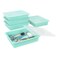 Storex Letter Size Flat Storage Tray Organizer Bin with NonSnap Lid for Classroom Office and Home Teal 5Pack 62541U05C