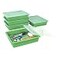 Storex Letter Size Flat Storage Tray Organizer Bin with NonSnap Lid for Classroom Office and Home Green 5Pack 62539U05C