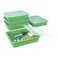 Storex Letter Size Flat Storage Tray Organizer Bin with NonSnap Lid for Classroom Office and Home Green 5Pack 62539U05C