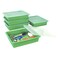 Storex Letter Size Flat Storage Tray Organizer Bin with NonSnap Lid for Classroom Office and Home Green 5Pack 62539U05C