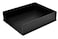 Victor 11425 Midnight Black Collection Front Load Letter Tray Matte Black Paint with Faux Leather Tray Pad for a Professional Look