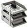 Thipoten Leather Desk Organizer 3Tier Stackable Letter Tray Holder for Office Supplies Paper File Magazine Perfect Office Organization for Desktop White3Tiers