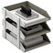 Thipoten Leather Desk Organizer 3Tier Stackable Letter Tray Holder for Office Supplies Paper File Magazine Perfect Office Organization for Desktop White3Tiers