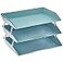 Acrimet Facility 3 Tier Letter Tray Side Load Letter SizeA4 Desktop File Organizer Plastic Solid Green Color