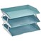 Acrimet Facility 3 Tier Letter Tray Side Load Letter SizeA4 Desktop File Organizer Plastic Solid Green Color