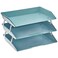 Acrimet Facility 3 Tier Letter Tray Side Load Letter SizeA4 Desktop File Organizer Plastic Solid Green Color
