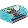 EasyPAG Paper Organizer for Desk 2 Tier Stackable Paper Tray for A4 Legal Size Folders Metal File Storage Desktop Organizer for Home Office School Teacher Dark Teal