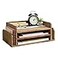 KIRIGEN Wood Desk Organizer 5 Trays 3Tier Desktop Document Letter Tray with Side Slots Fully Assembled Mail Sorter and File Folder Holder for Home Office Brown 2TPDBR