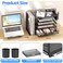 OPNICE Desk Organizer 5Tier Paper File Organizer with Drawer Pen Holder Office Desk Accessories Workspace Desktop Organizer for Office SuppliesBlack
