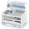 Wisuce Home Desk File Organizer 6Tier Desktop Mail Letter Tray Paper Document Organizer with Pen Holder for Home Office Supplies Office Desk Accessories Workspace White