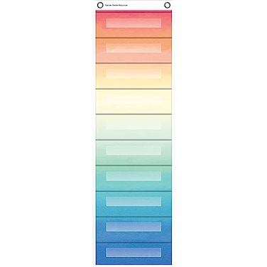Teacher Created Resources Teacher Watercolor 10 Pocket File Storage Pocket Chart 14 x 58