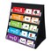 AUVCAS Tabletop Pocket Chart for Classroom or HomeSmall Double Sided Stand Pocket Chart Fits Standard 3 Sentence Strips and Cards Black