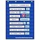 AUVCAS Standard Pocket Chart Clear 10 Pockets Chart for Classroom Home Heavy Duty Hanging Pocket Chart for Word WallLetter CardsSentence Strips 28Wx43LBlue
