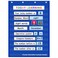 AUVCAS Standard Pocket Chart Clear 10 Pockets Chart for Classroom Home Heavy Duty Hanging Pocket Chart for Word WallLetter CardsSentence Strips 28Wx43LBlue