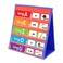 AUVCAS Tabletop Pocket Chart for Classroom Small Double Sided Pocket Chart for Kids Learning at Home RedBlue
