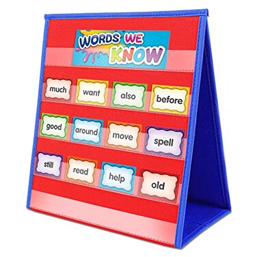 EAMAY Reading Specialist Multipurpose Table Top Pocket Chart 12W13L Blue