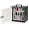 Lzttyee Cell Phone Holder Classroom 33 Slots Wooden Cell Phone Storage Cabinet Pocket Chart with Handle and Security Lock for Classroom Office 33 Grid Cabinet Black