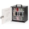 Lzttyee Cell Phone Holder Classroom 33 Slots Wooden Cell Phone Storage Cabinet Pocket Chart with Handle and Security Lock for Classroom Office 33 Grid Cabinet Black