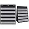 Eaasty 2 Pieces Table Top Pocket Chart Stand for Classroom Double Sided Table Top Pocket Chart Wall Words Classroom Pocket Chart for Daily Schedule Class Teacher Student Classroom Office HomeBlack
