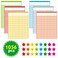 SpriteGru 6 Pack MultiColor Dry Erase Incentive ChartChoreResponsibilitySchool AttendanceHomework Progress Tracking Chart 6 Pack in MultiColor 36 Rows X 25 Columns 17 x 225 with 1056 Stars
