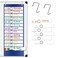 AUVCAS Daily Schedule Pocket Chart 131 Pockets Visual Schedule for Kids with 18 Reusable DryErase Cards 2 OvertheDoor Hooks for Classroom School Home Blue