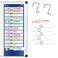 AUVCAS Daily Schedule Pocket Chart 131 Pockets Visual Schedule for Kids with 18 Reusable DryErase Cards 2 OvertheDoor Hooks for Classroom School Home Blue