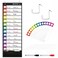 SpriteGru Daily Schedule Pocket Chart Classroom Charts with 131 Pockets 13 DoubleSided Reusable Colored Cards 13 Blank Ones and 2 OverDoor Mounting Hangers Include Black 13 x 36