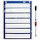 SpriteGru Magnetic Pocket Chart with 10 Dry Erase Cards for StandardsDaily ScheduleActivitiesClass demonstrations Blue