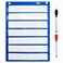 SpriteGru Magnetic Pocket Chart with 10 Dry Erase Cards for StandardsDaily ScheduleActivitiesClass demonstrations Blue