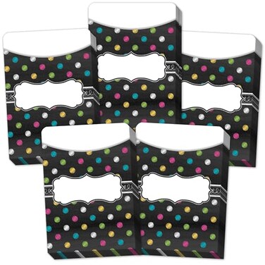 Teacher Created Resources Chalkboard Brights Library Pockets 5657