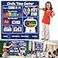 KIKIGOAL Circle Time Center Classroom Pocket Chart Educational Pocket Chart Teaching Materials Learning Calendar Weather Counting Letter Color Shape etc