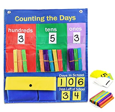 Godery Place Value Charts Counting Caddie Pocket Chart for Classroom Hundreds Tens Ones