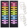 Hippo Creation Storage Pocket Chart for Classroom 10 Pocket Storage Organizer with 6 OverDoor Hangers Hanging Wall Organizer for File Folders School Mailbox Home Office Papers Black 2 Pack