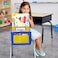 Godery Chairback Buddy Pocket Chart Canvas Seatback Stuff Storage Pocket Home Classroom Group Team Organizers for Child BlueYellow