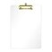 Moocci Thick Acrylic Clear Clipboards Cute Transparent Clipboard with Gold Strong Clip Hidden Hanging Hole for A4 Paper Art Student Drawing Office School Warehouse Classroom Event 1PC
