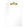 Moocci Thick Acrylic Clear Clipboards Cute Transparent Clipboard with Gold Strong Clip Hidden Hanging Hole for A4 Paper Art Student Drawing Office School Warehouse Classroom Event 1PC