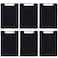 Yepphetco Plastic Clipboards 6 Packs A4 Size Clip Boards Paper Clips Nursing Clipboard Paper Clip Holder Writing Board Document Holder Black