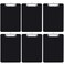 Yepphetco Plastic Clipboards 6 Packs A4 Size Clip Boards Paper Clips Nursing Clipboard Paper Clip Holder Writing Board Document Holder Black