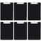 Yepphetco Plastic Clipboards 6 Packs A4 Size Clip Boards Paper Clips Nursing Clipboard Paper Clip Holder Writing Board Document Holder Black