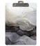 Better Office Products Marble Clipboard A4 Letter Size 9 x 125 Wooden Black Gold Low Profile Clip with Retractable Tab